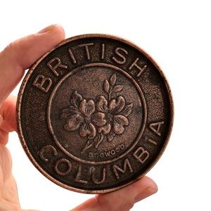British Columbia Dogwood Provincial Flower Metal Souvenir Coaster
